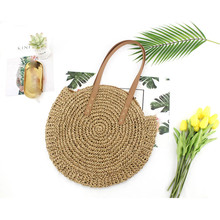 Woman Bag New Retro Mori Round Straw Summer Beach Leisure Shoulder carteras mujer de hombro y bolsos bags for women 2019 2024 - buy cheap