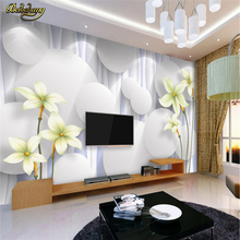 beibehang Custom White ball flowers Photo mural wallpaper for walls 3 d living room Bedroom papel de parede 3D Wall paper decor 2024 - buy cheap