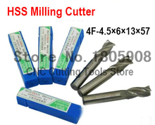 10pcs/set 4.5MM 4 Flute HSS&Aluminium endmill milling cutter CNC Bit Milling Machine tools Cutting tools.Lathe Tool,router bit 2024 - buy cheap