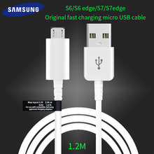 Кабель Micro USB Samsung, оригинал, для S6, S7edge, 2A, быстрой передачи данных, S7, S6edge, A5, A7, A8, A9, C5, J1, J2, J3, J5, J7, Note2, Note4, Note5, note edge 2024 - купить недорого