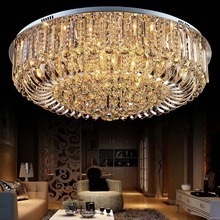 LAIMAIK Round LED Crystal Ceiling Light For LivingRoom Indoor Lamp with Remote Controlled luminaria home decoration FreeShipping 2024 - buy cheap