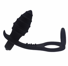 11*4 cm 10 Mode Vibrating Anal Plug with Dual Cockring Butt Plug Anal Vibrator Sex Toys for Men Prostate Massager Sex Products 2024 - buy cheap