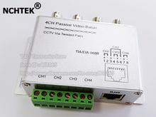 NCHTEK-Adaptador de conector de vídeo Balun de 4 canales, Cable de vídeo UTP RJ45 Cat5, 4 puertos filtrados, pasivo, para CCTV, vídeo Balun, envío gratis, 2 uds. 2024 - compra barato