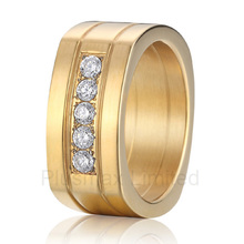 Anel de Casamento con orgullo hecho en China para mujer, joyería de titanio de color dorado de alta calidad, anillos de boda 2024 - compra barato