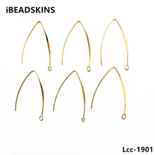 New arrival! 200pcs/lot 43x22mm gold color copper Earring hooks Kidney Earring Ear Wires Findings DIY Jewelry Making 2024 - buy cheap