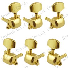 A Set Gold Semiclosed Guitar Tuning Pegs keys Tuners Machine Heads for Electric Acoustic Guitar - 3L3R & 6R & 6L & 2L4R & 4L2R 2024 - buy cheap