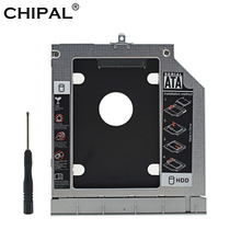Chipal caixa para 2 ° hdd de 9.5mm, caixa dupla de led para hp probook 3.0 440 445 450 g0 g1 g2 dvd/CD-ROM 2024 - compre barato