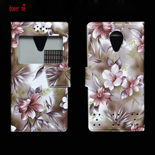 Dower me capa de couro para smartphone, capa de couro dobrável com detalhes de flores coloridas para smartphone de primavera e 5.7 polegadas 2024 - compre barato