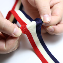 3 colors red, white and blue ribbon can stretch with micro elastic knitting cloth tape ribbon elastic webbing 2024 - buy cheap