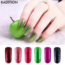 KADITION Platinum Painting Hybrid Varnishes Gel Nail Polish Set Glitter UV Nails Art Gellak Top Base for Primer Poly Manicure 2024 - buy cheap