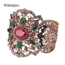 Wbmqda-brazalete ancho Vintage para mujer, joyería con estilo, accesorios de boda 2024 - compra barato
