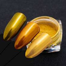 Пигментная пудра Mtssii с зеркальным блеском для ногтей, 1 г, Золотая голографическая пыль, блеск для маникюра и дизайна ногтей, хромированная пудра, украшения 2024 - купить недорого