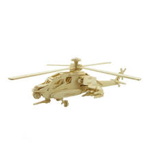 BOHS  Wooden Scale Model Apache  3D Puzzle Building Miniature DIY Toys 2024 - buy cheap