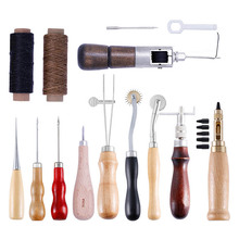 12 Pcs/set Leather Craft Punch Stitching Carving Working Sewing Saddle Groover DIY Leather Craft Tool Kit 2024 - buy cheap