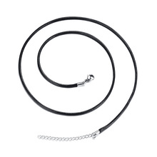 Collar de cuerda de cera negra de 1,5/2/3MM, cadena de cuerda de cera con cierre giratorio de acero inoxidable para collares DIY, joyería, 10 Uds. 2024 - compra barato
