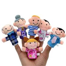 6 pcs/lot Finger Family Puppets Set Mini Plush Baby Toy Boys Girls Finger Puppets Learn Story Hand Puppet Cloth Doll Toys 2024 - buy cheap