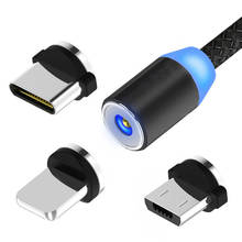 USB кабель для iPhone X XS MAX XR 7 8 9 Plus 6 6s 5 5S iPad Магнитный зарядный кабель Type-C Micro USB зарядный кабель 2024 - купить недорого