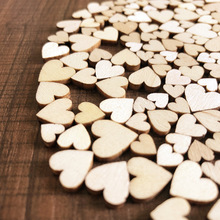 100pcs Rustic Wedding Decoration Wood Wooden Hearts Love Vintage Wedding Table Decoration Crafts Event Party DIY Decorations 2024 - buy cheap