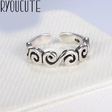 Boho Trendy Real Silver Color Pattern Rings for Women Lady Jewelry Antique Finger Rings Anillos 2024 - buy cheap