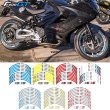 Motorcycle front and rear wheels Edge Outer Rim Sticker Reflective Stripe Wheel Decals For BMW F800GT 2024 - buy cheap