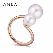 Hot Sale Trendy Jewelry Double Simulated-Pearls Ring Direct Women Selling Crystals from Austrian #114498 2024 - buy cheap
