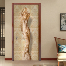 3D Sticker European Style Stereo Figure Statue Wallpaper Living Room Bedroom Home Design Door Sticker PVC Self-Adhesive Poster 2024 - buy cheap