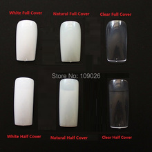 Pontas de unhas falsas acrílicas 500 brancas/transparentes/naturais, pontas de unhas francesas acrílicas e brancas 2024 - compre barato