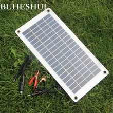 Buheshui 3 pces 18 v 10 w painel solar policristalino transparente semi-flexível mdule ao ar livre para carregador de bateria 12 v 2024 - compre barato