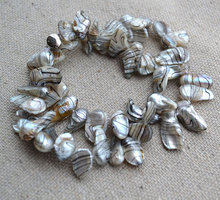 Impresionante joyería de perlas, AA 8-11MM 8 pulgadas 2 filas forma Barroca 100% pulsera de perlas de agua dulce Real 2024 - compra barato