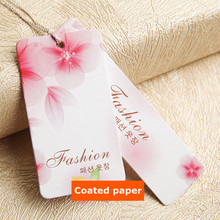 Custom Grade A Coated paper tags clothing print Swing hang tag dress 3000 pcs/single design 2024 - buy cheap