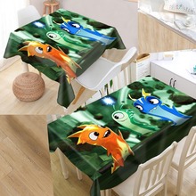 Slugterra-Mantel de mesa personalizado con estampado en tela Oxford Rectangular, impermeable, a prueba de aceite, cuadrado, para boda 2024 - compra barato