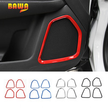 BAWA Interior Mouldings Car Door Stereo Speaker Decoration for Jeep Compass 2017-2018 ABS Door Audio Cover Frame 2024 - buy cheap