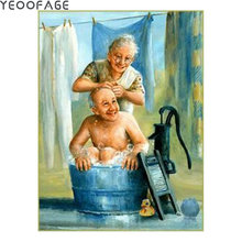 Алмазная 5D картина «сделай сам», вышивка крестиком «бабушка и дедушка», полноразмерная мозаика, украшение для дома 2024 - купить недорого