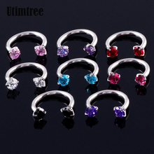 Utimtree aço quente septo cartilagem piercing hélice cativo argola anel ferradura piercing nariz lábio brincos labret corpo jóias 2024 - compre barato