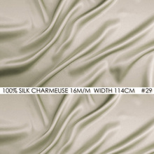 CISULI SILK CHARMEUSE SATIN 114cm width 16momme/100% Pure Silk High Quality Women Tops Sewing Fabric Light Camel NO 29 2024 - buy cheap