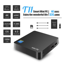 T11 MINI PC Windows10 Intel Atom Z8350 4GB RAM 64GB EMMC HDMI&VGA output support 2.5inch HDD win10 2024 - buy cheap