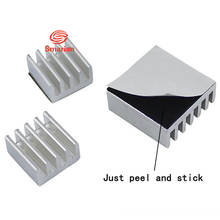 10Sets 3pcs/set Aluminum Heatsink Heat Sink Heating Dissipation Cooler Radiator Adhesive Kit for Raspberry Pi Cooling 2024 - buy cheap