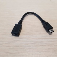 Мини-адаптер USB Type B к Micro USB Type B, переходник «Мама-папа», Удлинительный кабель для передачи данных, черный, 20 см, мобильный телефон 2024 - купить недорого