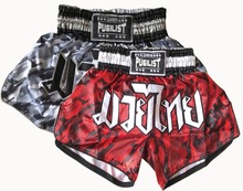 Muay thai-shorts de boxer para combate, shors de mma fitness, tamanho s m g, xl, preto/vermelho 2024 - compre barato