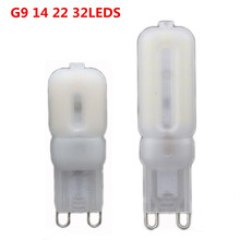 100X NEW g9 led 14LEDS 22LEDS 32LEDS AC 220V 230V 240V G9 lamp Led bulb SMD 2835 LED g9 light Replace 30/40W halogen lamp light 2024 - buy cheap
