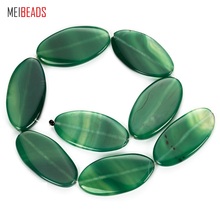 MEIBEADS Natural Stone Green Color Oval Shape Natural Stone Beads Accessories Fit Bracelet DIY Jewelry Making EY5205 2024 - buy cheap