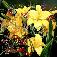 5D DIY Diamond Painting Flowers lily Cross Stitch Needlework Full Round Rhinestone Mosaic Diamond Embroidery Crafts Home Decor 2024 - buy cheap