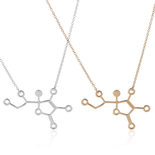 Wholesale10pc Vitamin Molecule Clavicle Necklaces Dainty Chemistry Element Pendants Gold Silver Color Female Science Jewelry 2024 - buy cheap