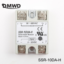 DMWD-relé de estado sólido SSR-10DA-H 10A, en realidad 3-32V DC a 90-480V AC SSR 10DA H, regulador de resistencia de estado sólido 2024 - compra barato