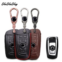 KUKAKEY Genuine Leather Car Case Cover For BMW 520 525 f30 f10 F18 118i 320i 1 3 5 7 Series X3 X4 M3 M4 M5 Remote Keychain 2024 - buy cheap