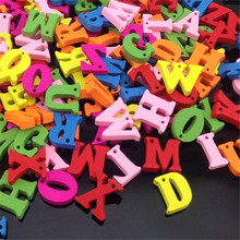 100Pcs Mix Color Wood Buttons Alphabet DIY Craft Scrapbook Sewing Appliques 15mm WB44 2024 - buy cheap