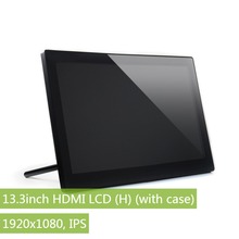 Waveshare-Monitor LCD HDMI (H) con funda, pantalla táctil capacitiva IPS 13,3x1920, cubierta de vidrio templado para RPi BB, color negro, 1080 pulgadas 2024 - compra barato