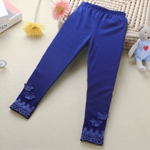 Kid Girl Pants Baby Butterfly Lace Warm Pants Girl Stretchy Leggings Toddler Trousers 2024 - buy cheap