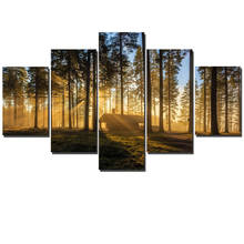 5 Panels Sunshine Wall Art Canvas Painting Sunset Beautiful Scenery Art Pictures Landscape Wall Posters Large For Cuadros Decor 2024 - buy cheap