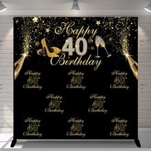 photography backdrop 40 years Birthday Party photocall backdrop Photo booth background family celebration decorations prop 2024 - buy cheap